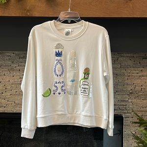 NWOT Queen of Sparkles Queen of Tequila Sweatshirt Small